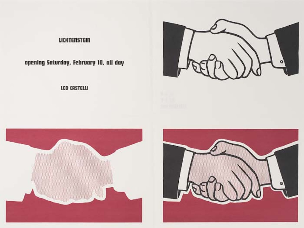 Castelli Handshake Poster by Roy Lichtenstein