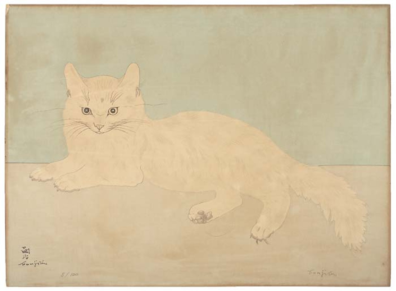 White Cat by Leonard Tsuguharu Foujita