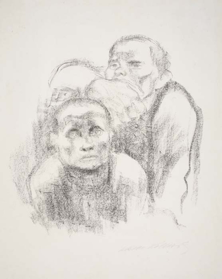 Gefangene, Musik hörend by Kathe Kollwitz