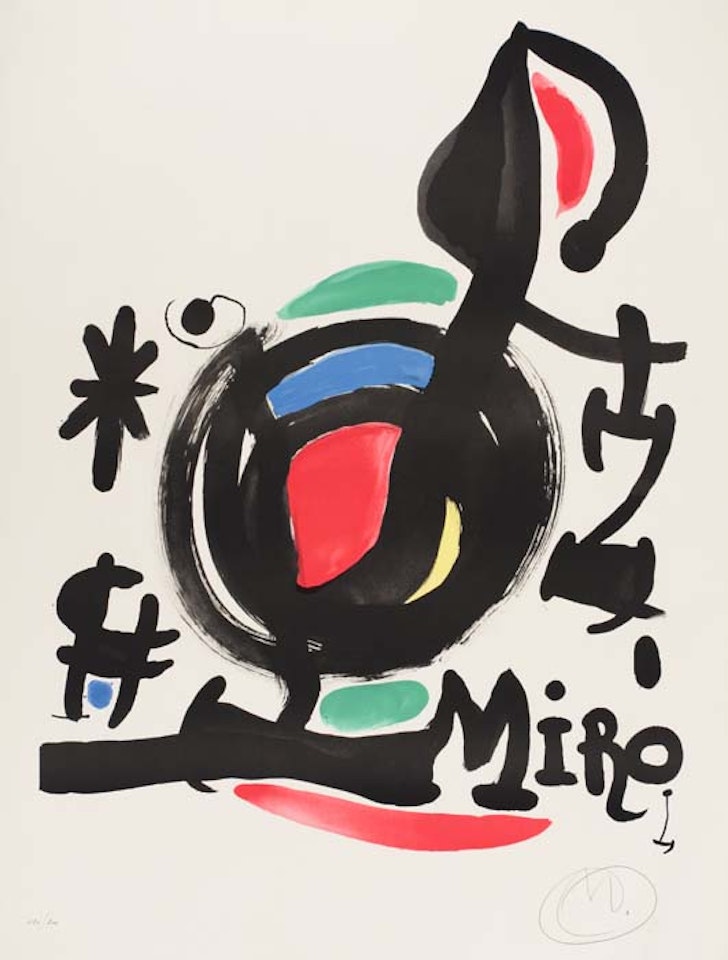 Affiche pour l'exposition "Les essencies de la terra" by Joan Miró