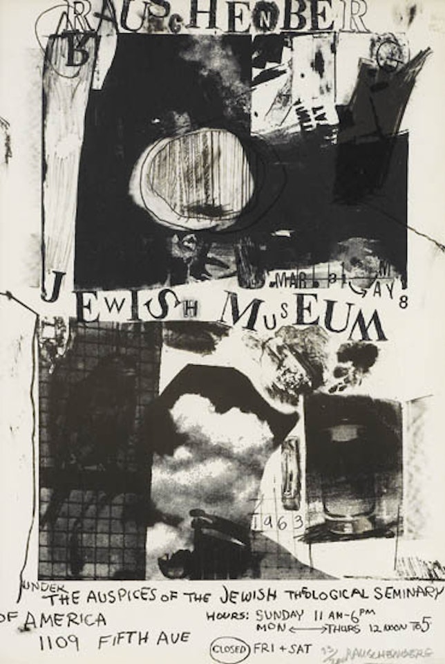 Jewish Museum Poster by Robert Rauschenberg