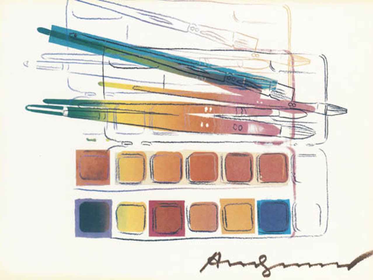 Watercolor Paintkit with Brushes by Andy Warhol