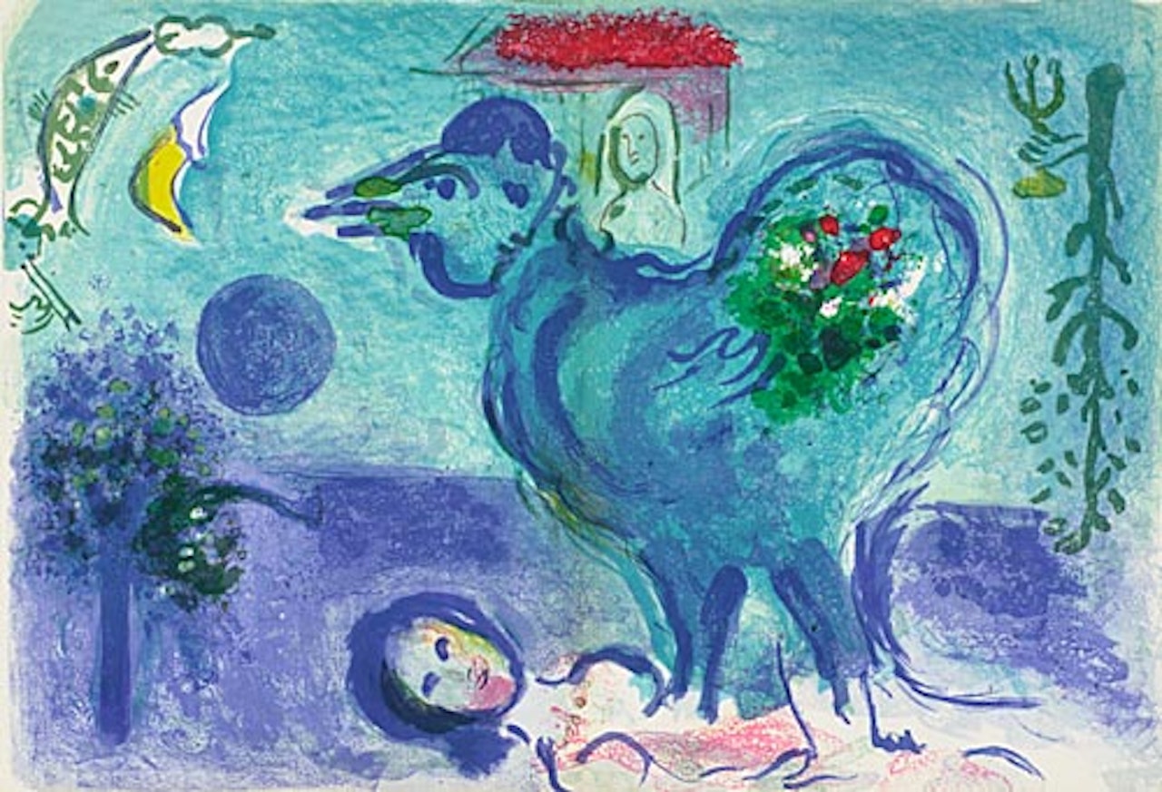 Paysage au Coq, Paris by Marc Chagall