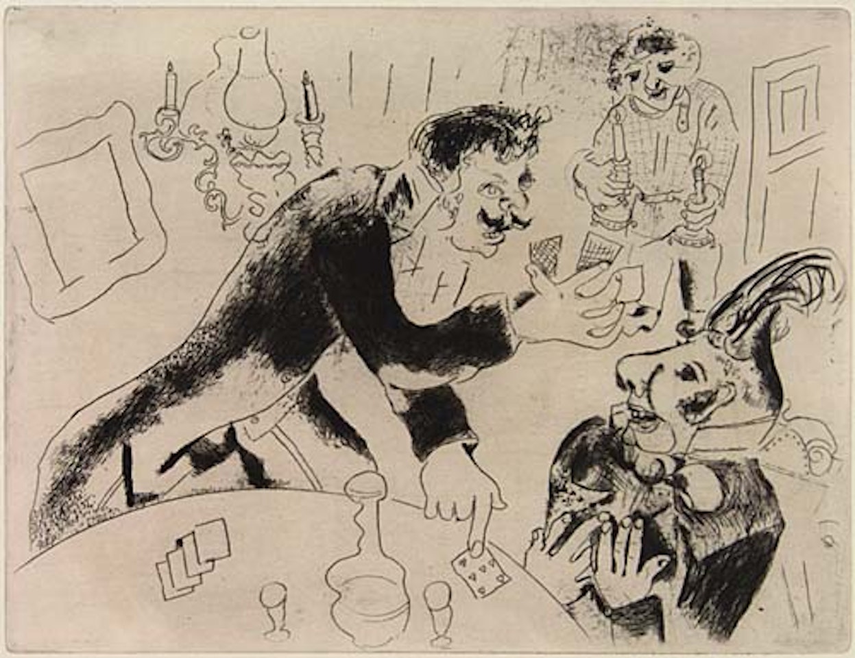Les cartes à jouer * Sobarévitch à table by Marc Chagall