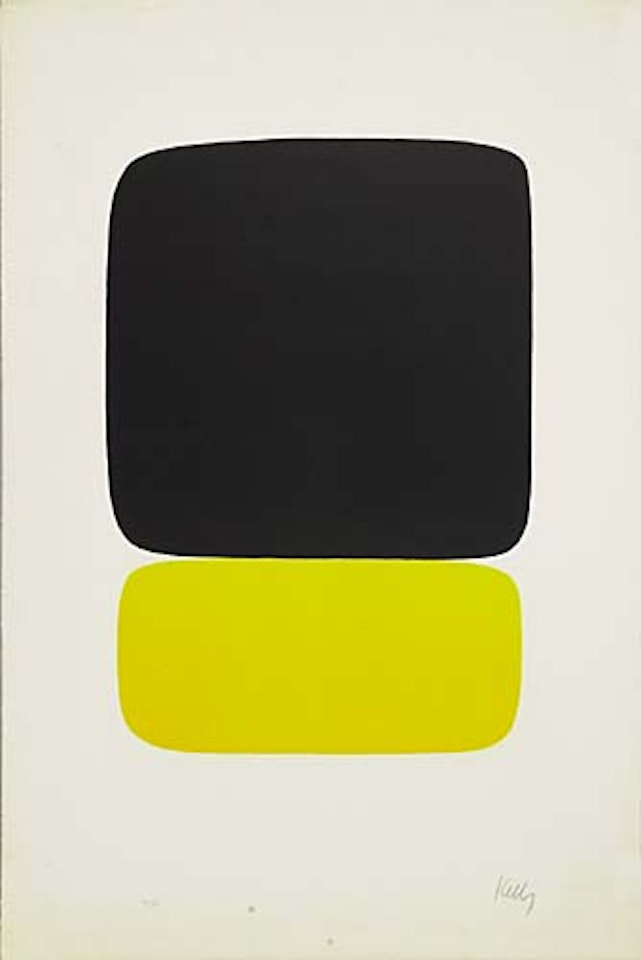 Yellow Over Black by Ellsworth Kelly