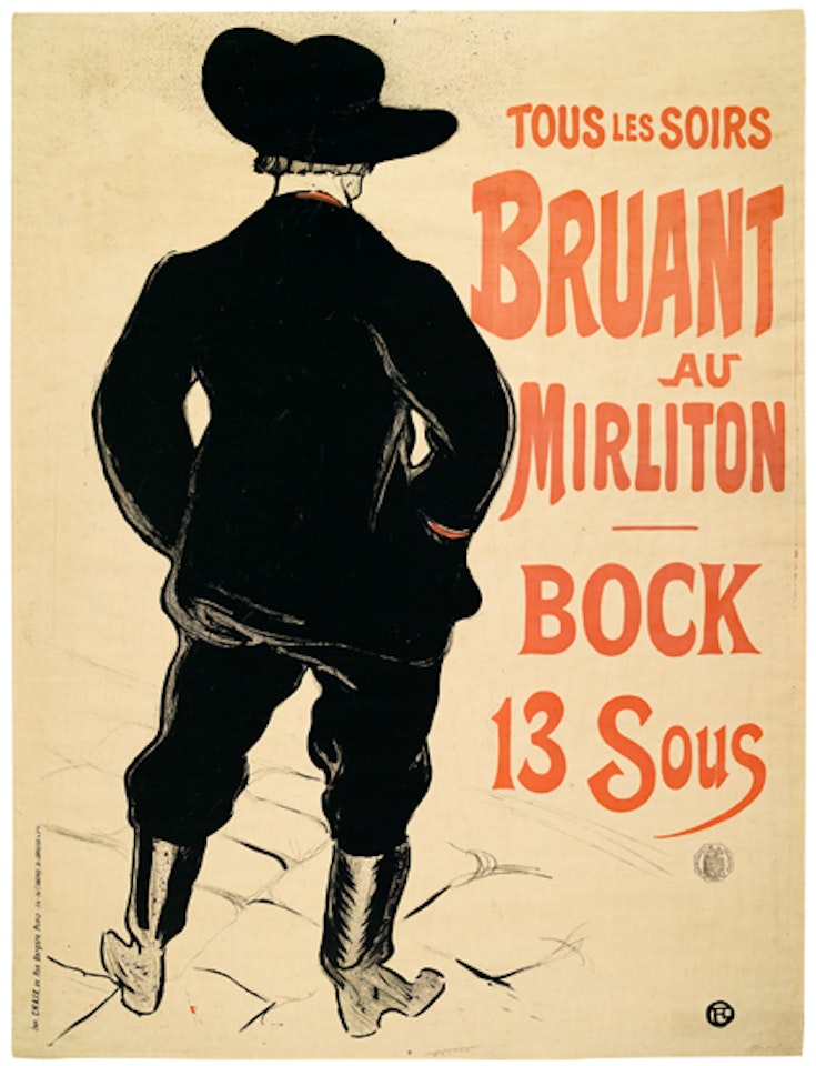 Aristide Bruant by Henri de Toulouse-Lautrec