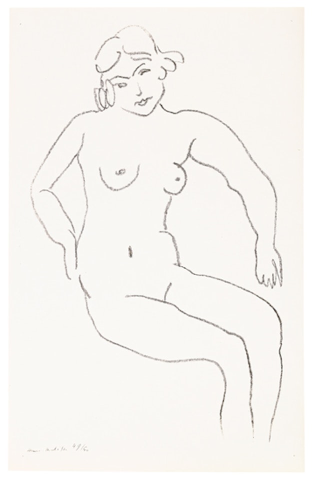 Nu assis, chevelure claire by Henri Matisse