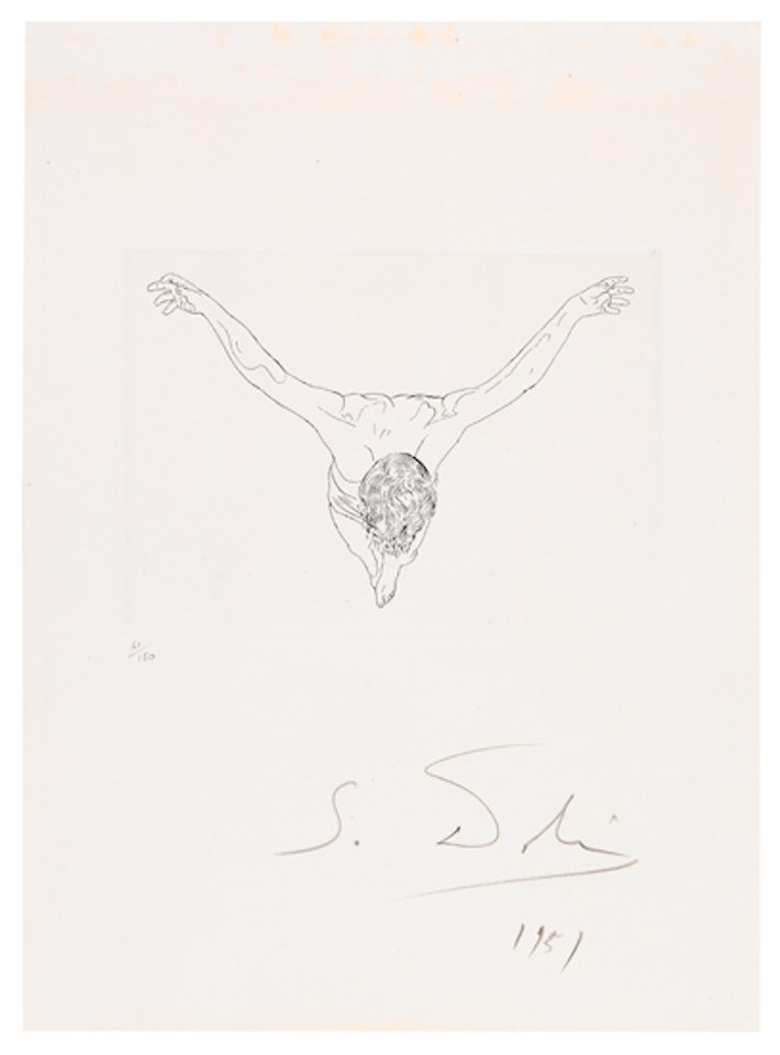 Study for the Crucified Christ by Salvador Dali