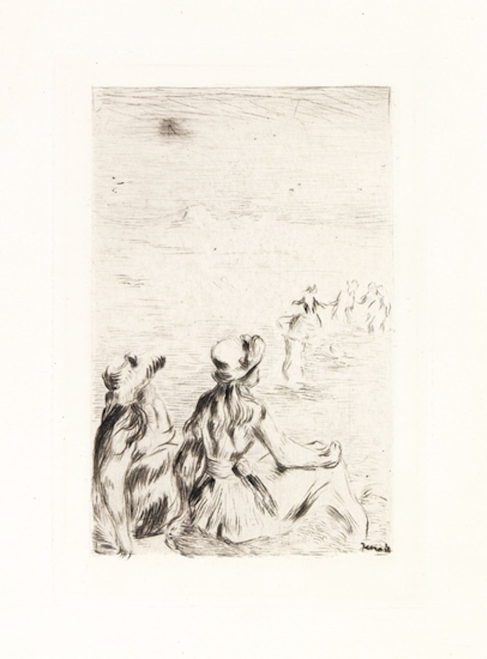 Sur la Plage à Berneval by Pierre-Auguste Renoir