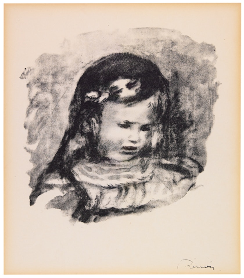 Claude Renoir, la tête baisée by Pierre-Auguste Renoir