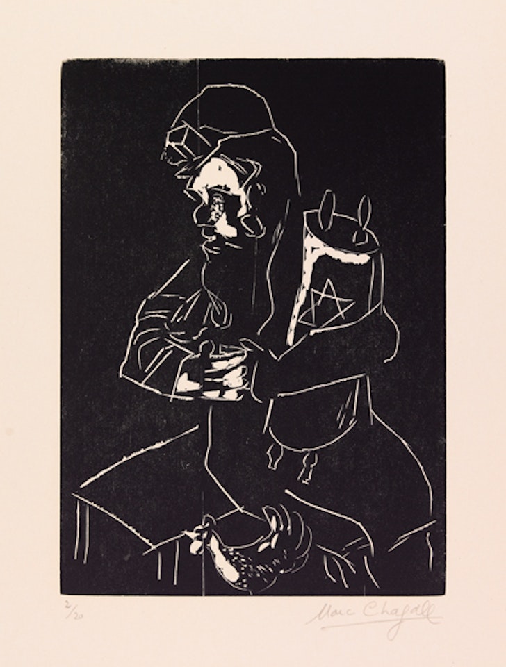 Jude mit Thora by Marc Chagall