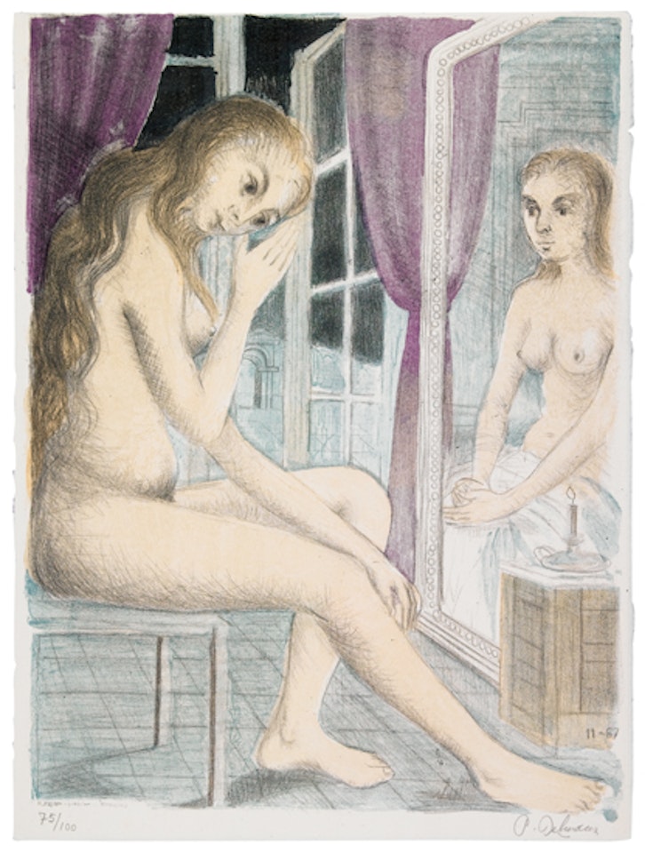 Rideaux Mauves by Paul Delvaux