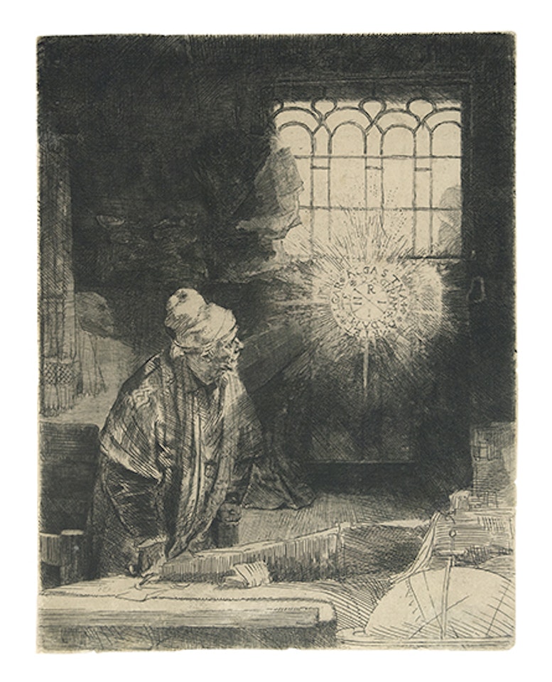 Faust (Bartsch 270; Biörklund 52-4; Hollstein (White and Boon) 270) by Attributed to Rembrandt Harmensz van Rijn