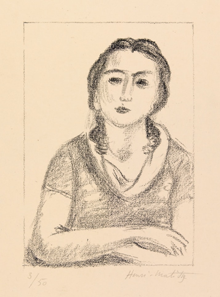 Buste de Jeune Fille, les bras croises by Henri Matisse