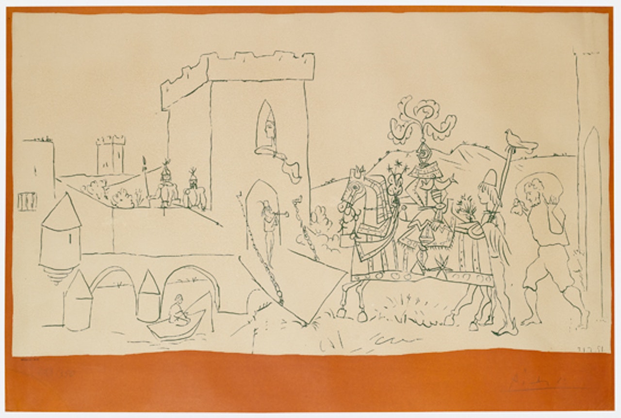 L'Arrivée du Chevalier by Pablo Picasso