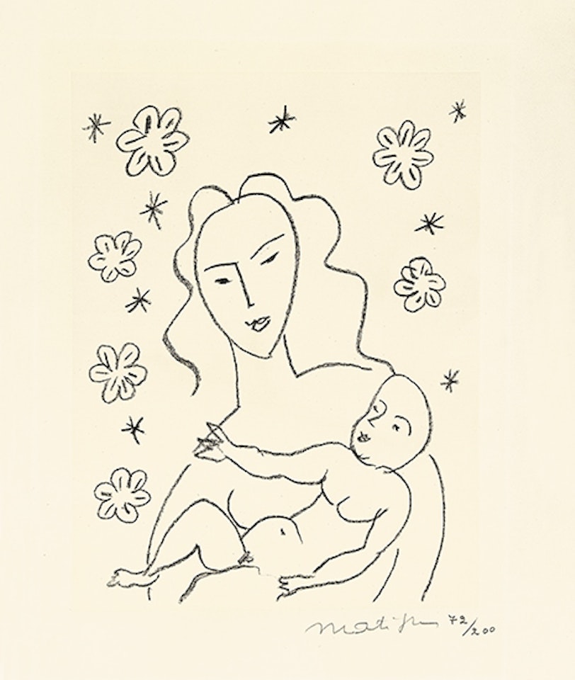 Vierge et enfant sur fond etoile (Duthuit 647) by Henri Matisse