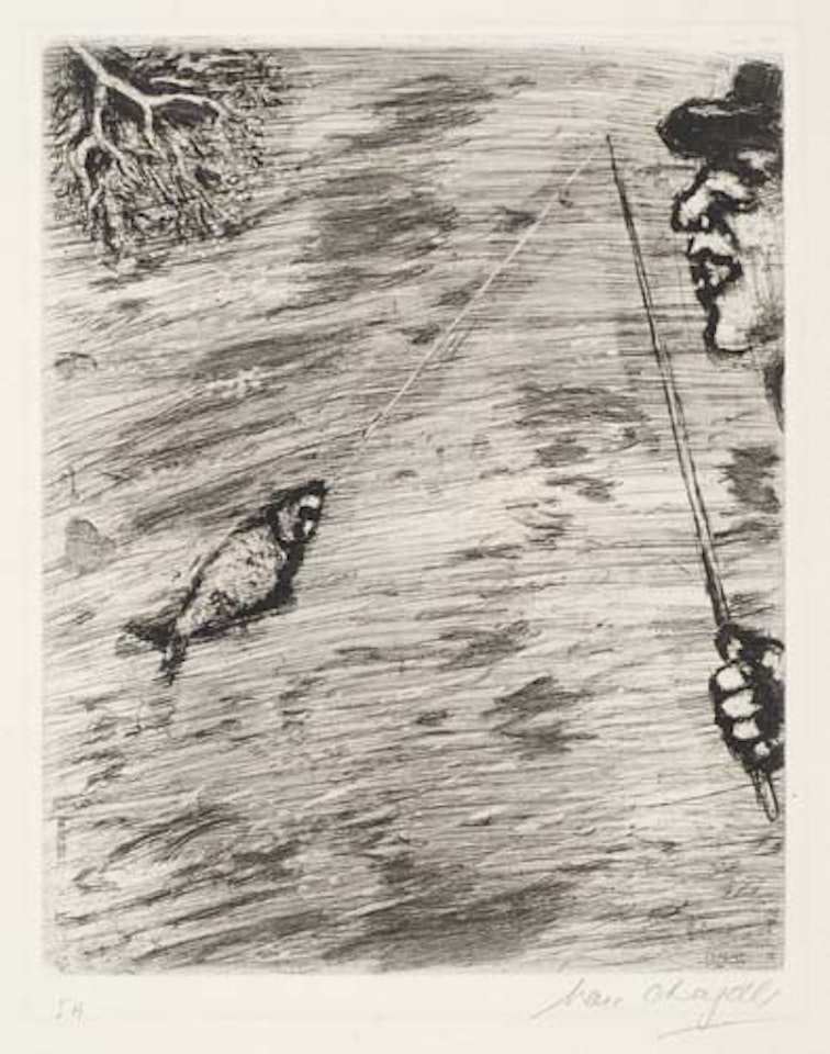 Le Petit Poisson et le Pêcheur by Marc Chagall