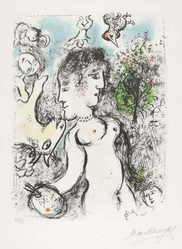 Nu au Visage double by Marc Chagall