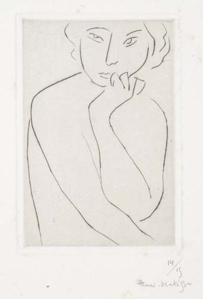 Réflexion--Visage reposant by Henri Matisse