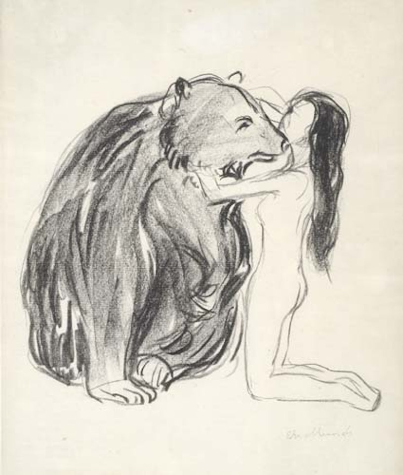 Das Weib und der Bär by Edvard Munch