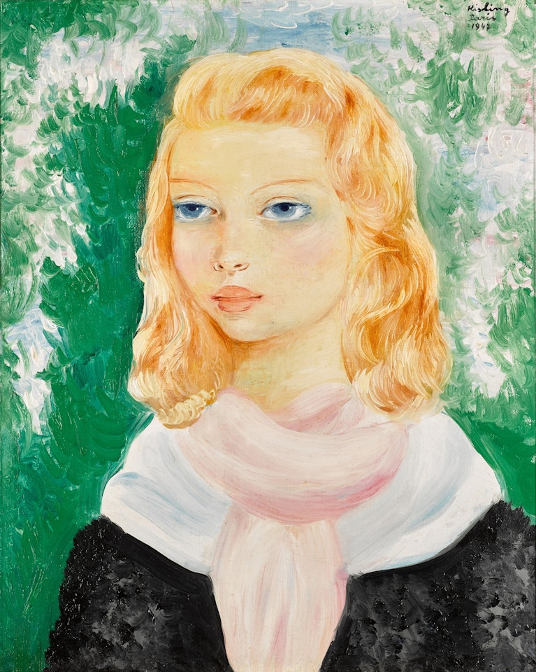 Jeune fille blonde by Moïse Kisling