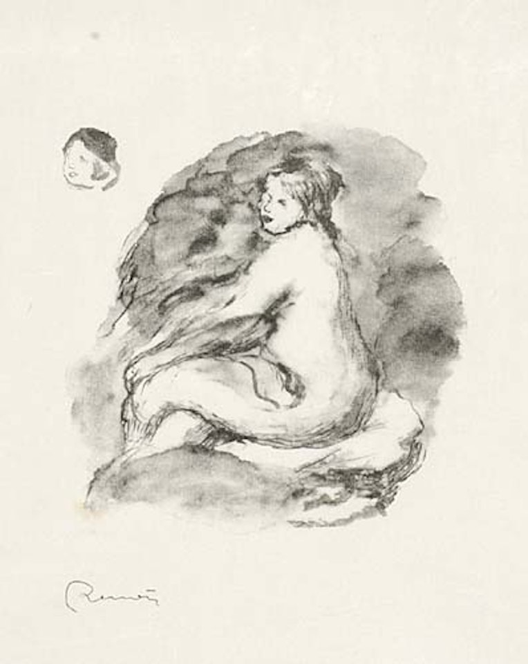 Étude de femme nue, assise, variante by Pierre-Auguste Renoir