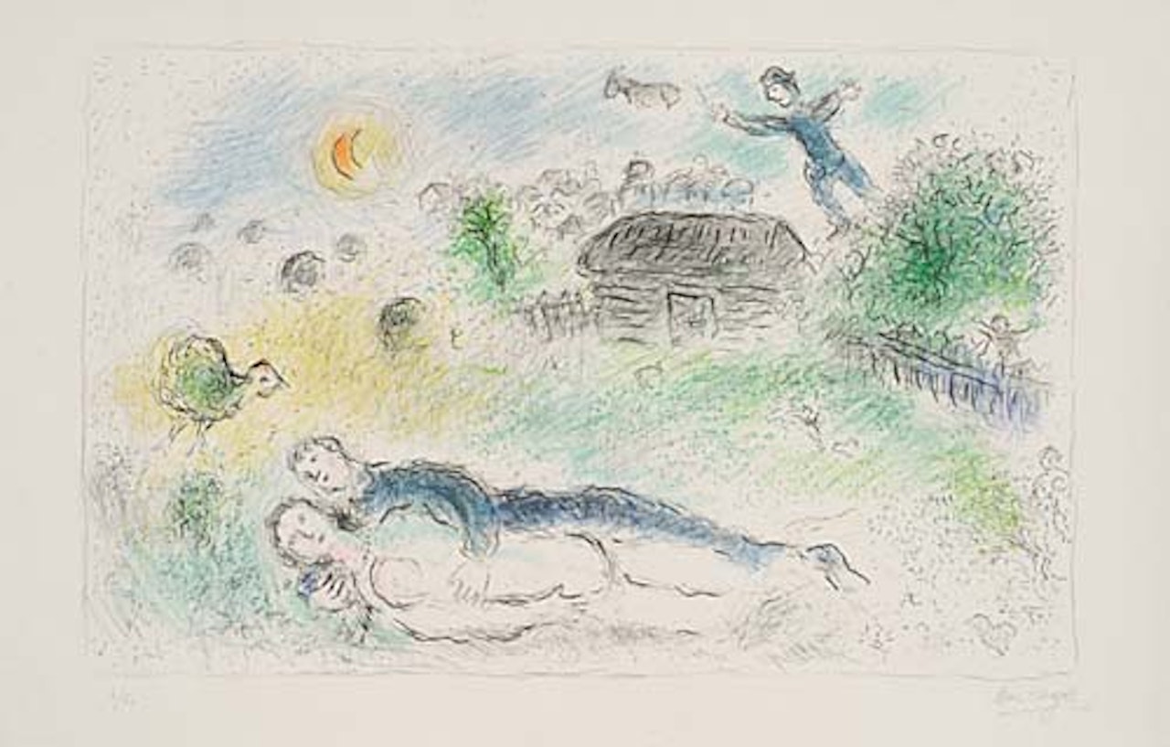 Les Amoureux à l'Isba by Marc Chagall