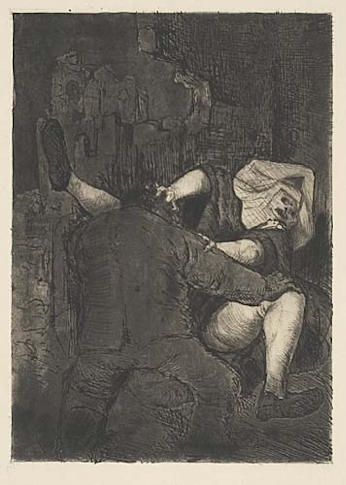 Soldat und Nonne (Vergewaltigung) by Otto Dix