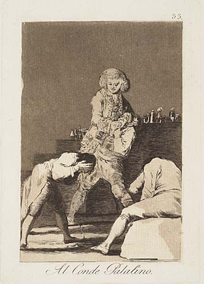 Al Conde Palatino by Francisco José de Goya