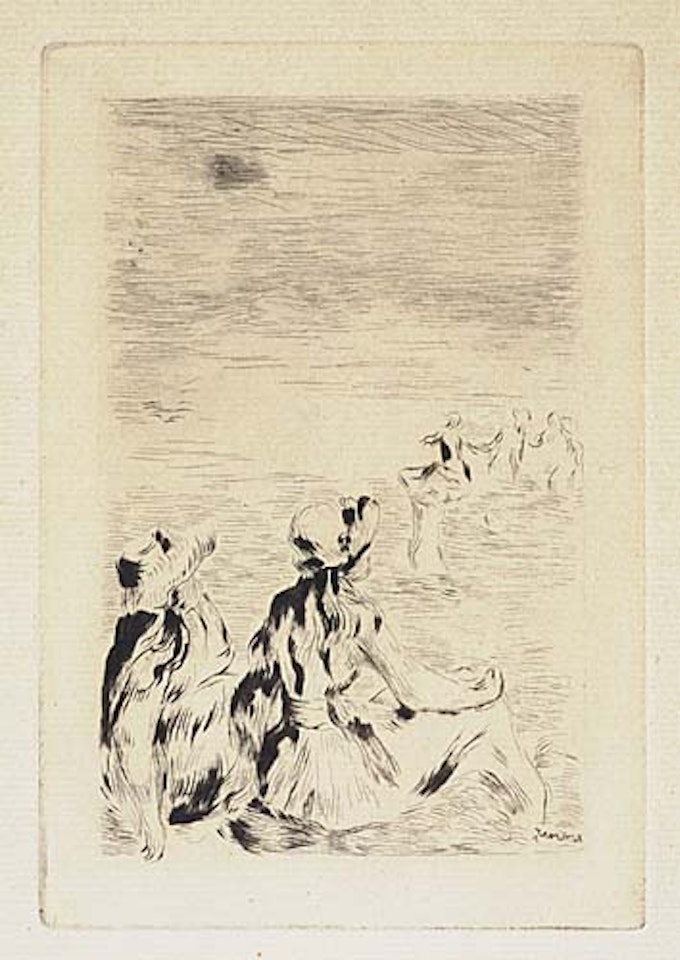 Sur la Plage à Berneval by Pierre-Auguste Renoir