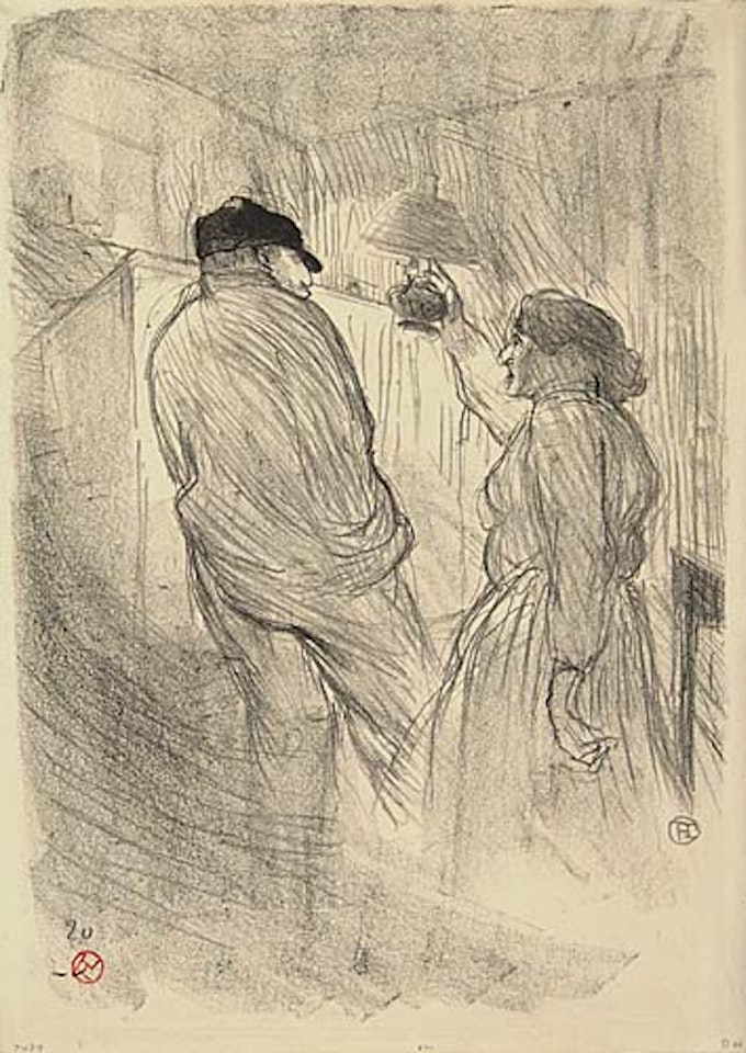 Au Théâtre Libre, Antoine dans L'Inquiétude by Henri de Toulouse-Lautrec