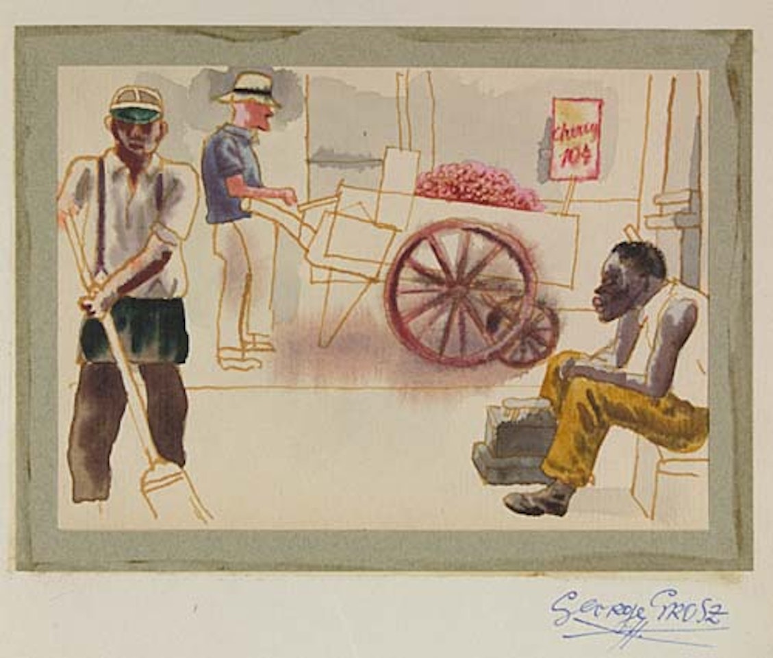 New York Street Workers by George Grosz