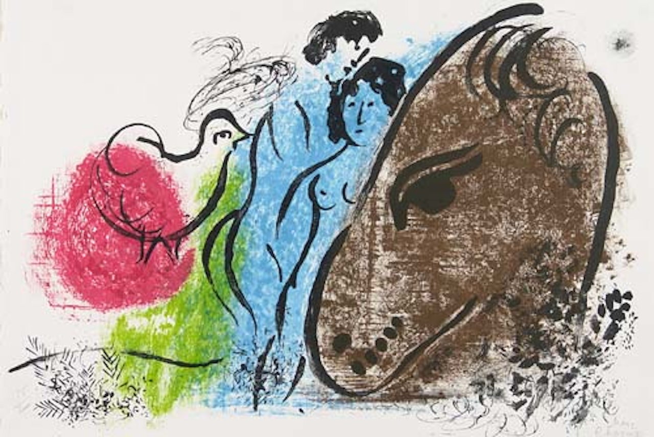 Cheval Brun by Marc Chagall