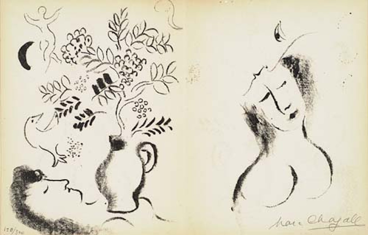 Lithographie pour un Catalogue by Marc Chagall