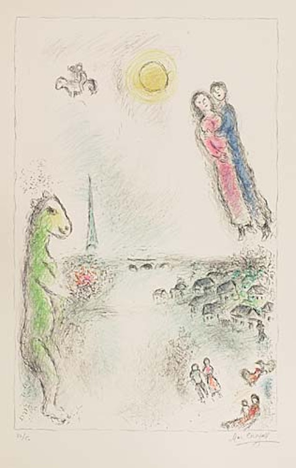 Les Deux Rives by Marc Chagall