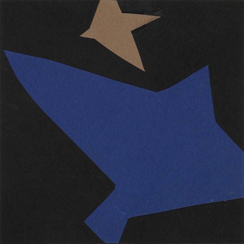 Untitled (Blue and Brown on Black) * Untitled (Ultramarine and Green on Blue) * Untitled (Black on Red) * Untitled (Blue, Green and Veridian on Black) by Romare Bearden