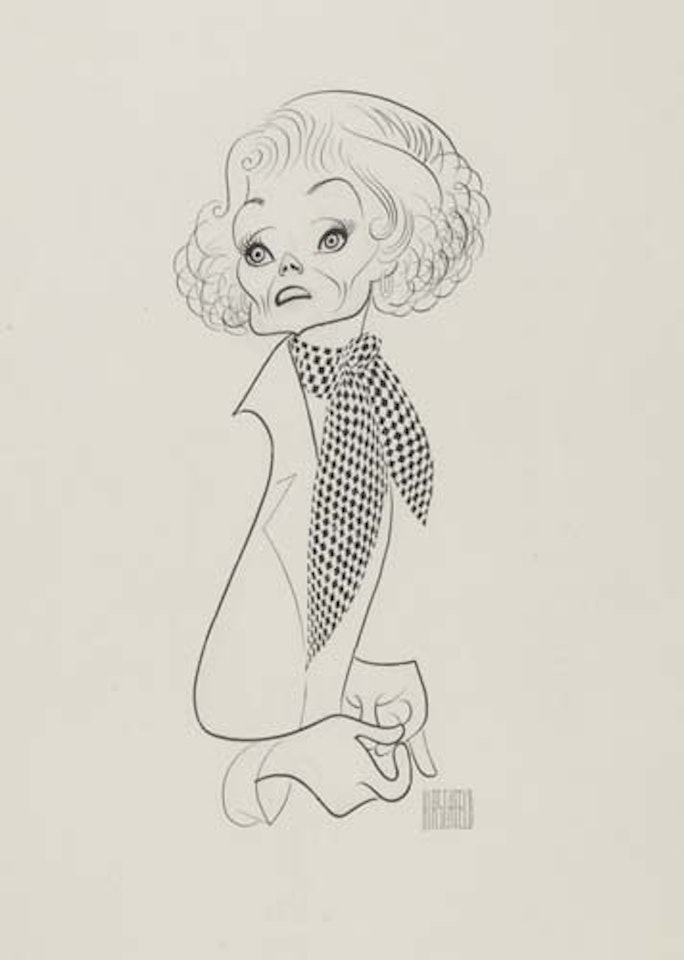 Martha Scott as producer of fist Monday in October by Al Hirschfeld
