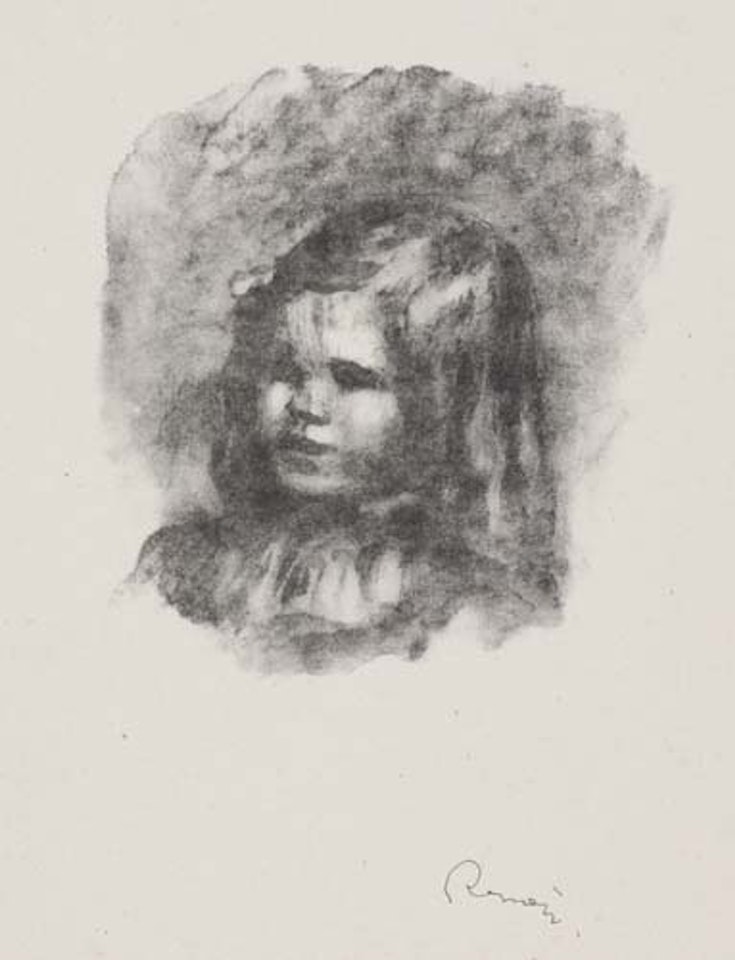 Claude Renoir, tourné a gauche by Pierre-Auguste Renoir