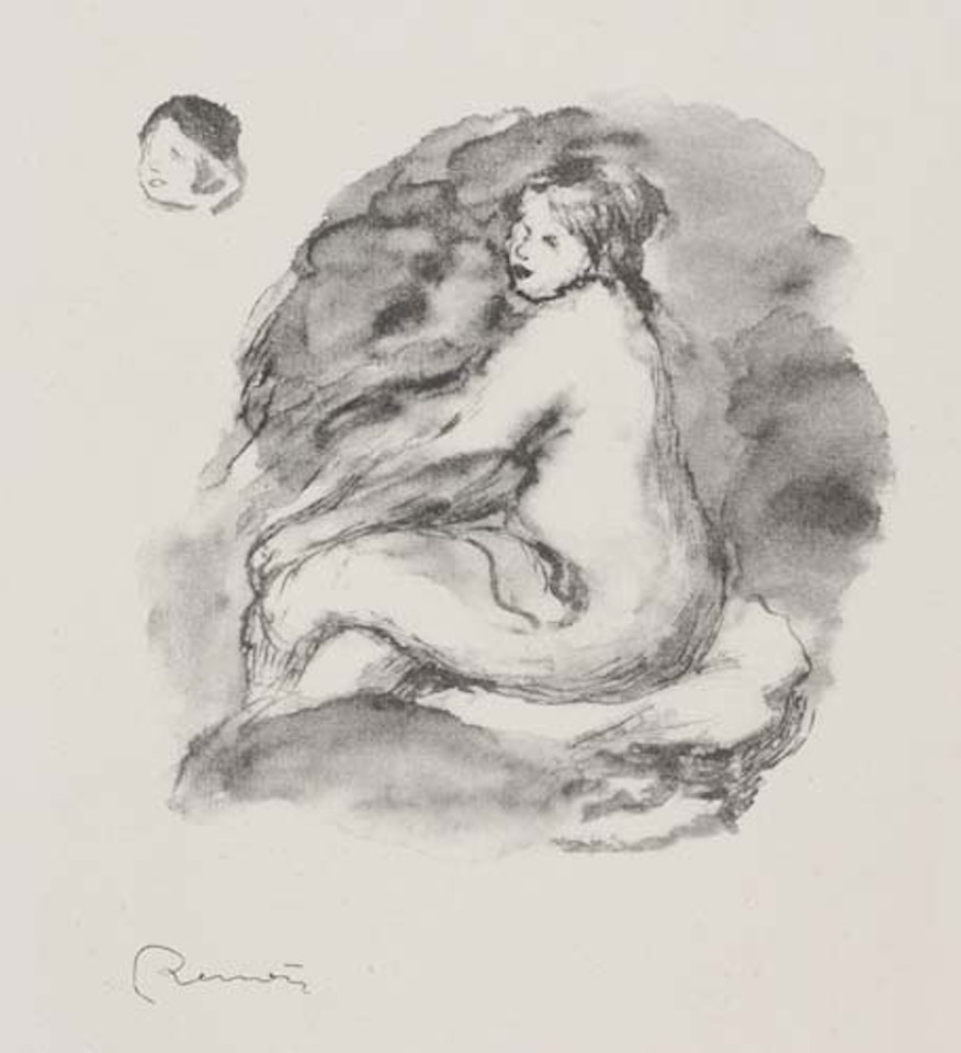 Étude de Femme Nue, Assise, Variante by Pierre-Auguste Renoir