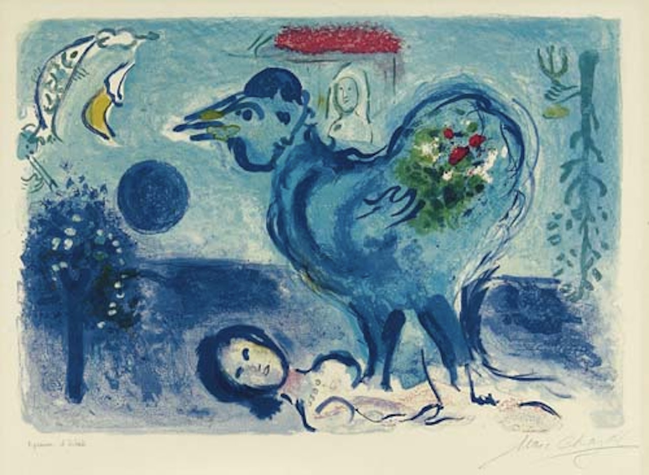 Paysage au Coq by Marc Chagall