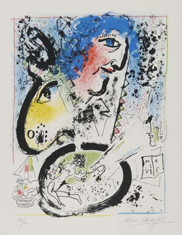 Auto-portrait by Marc Chagall