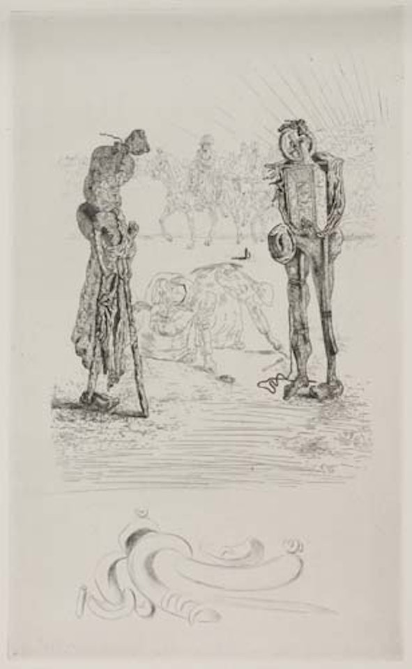 Figures in Landscape by Salvador Dali