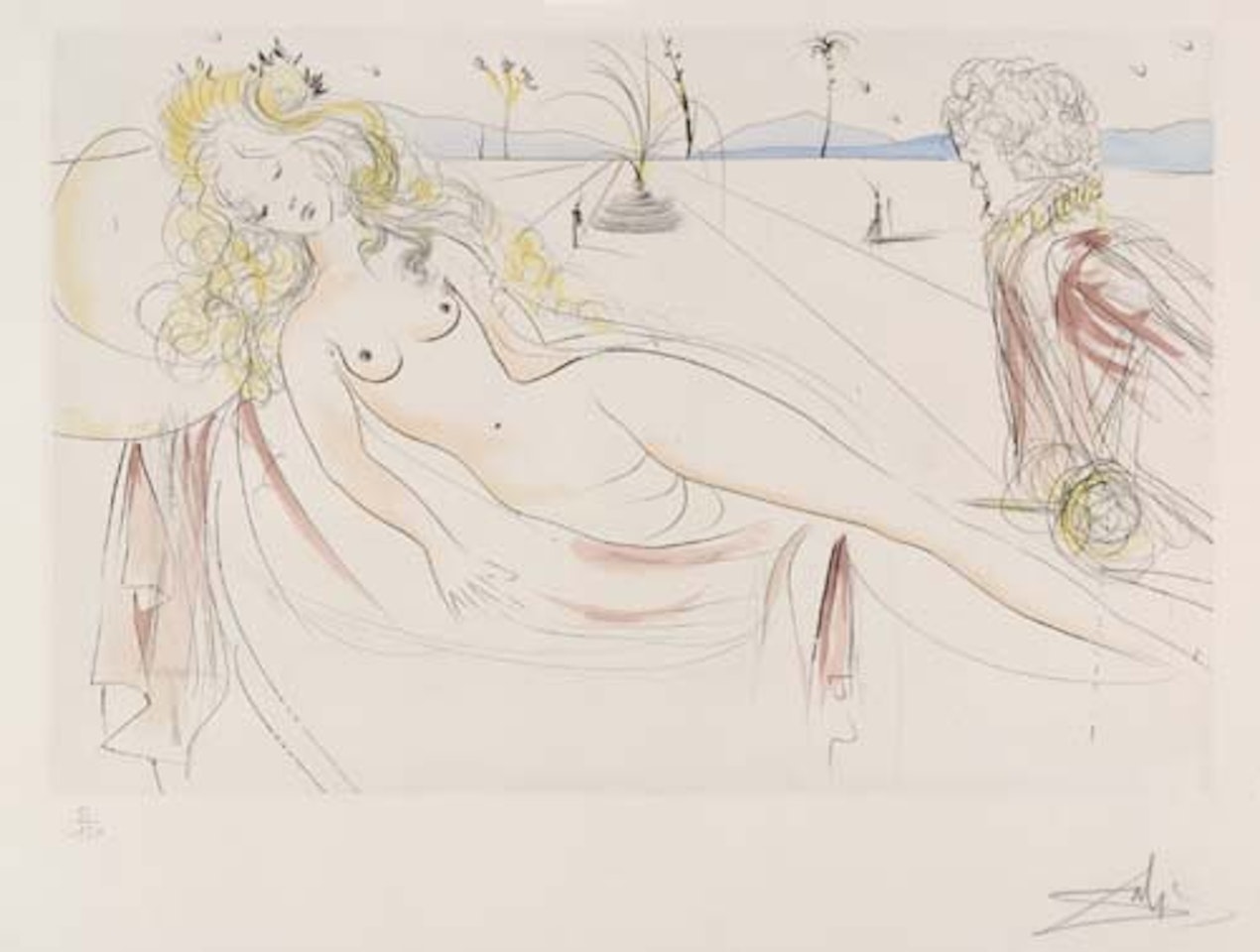 Venus et le joueur d'orgue by Salvador Dali
