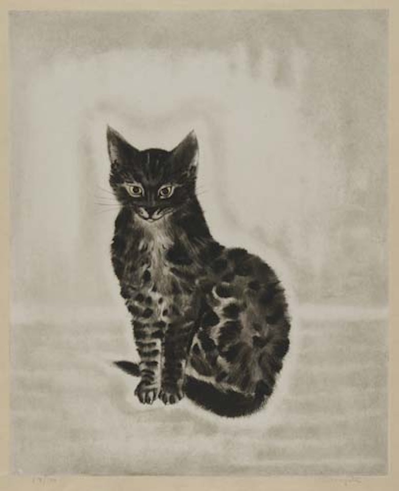 Chat noir by Leonard Tsuguharu Foujita