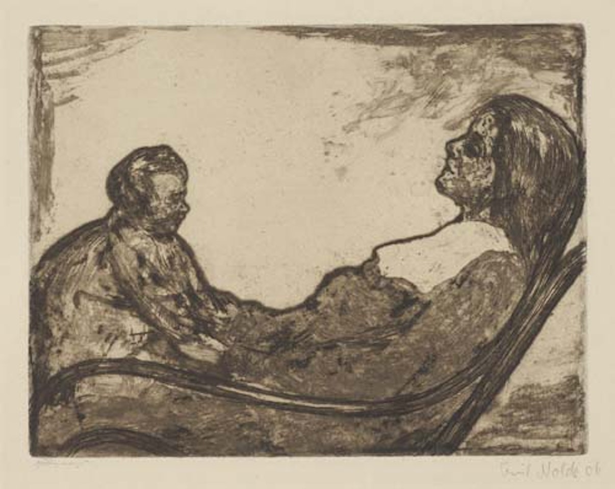 Im Schaukelstuhl by Emil Nolde