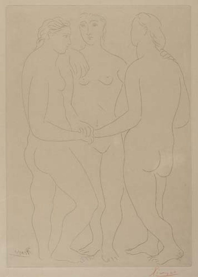 Les trois amis by Pablo Picasso