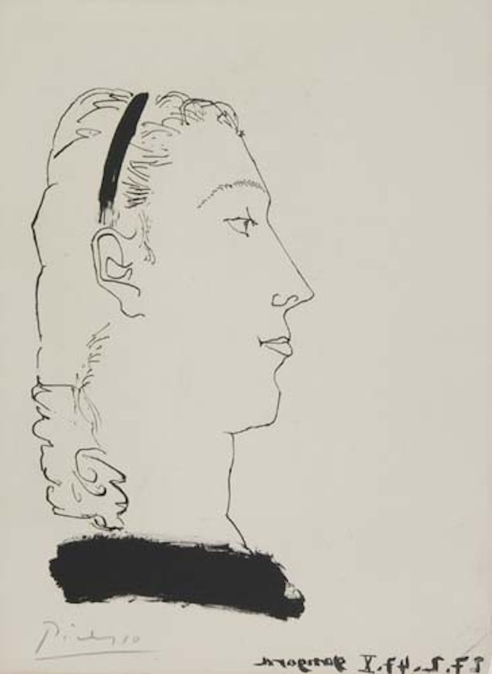 Femme blond de profil by Pablo Picasso