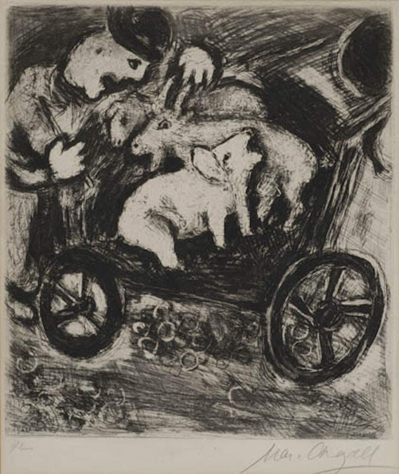Berger et son troupeau by Marc Chagall