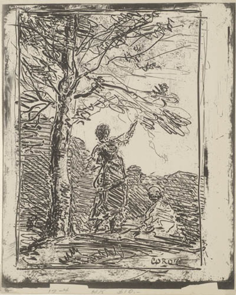 Jeune fille et la morte by Jean Baptiste Camille Corot