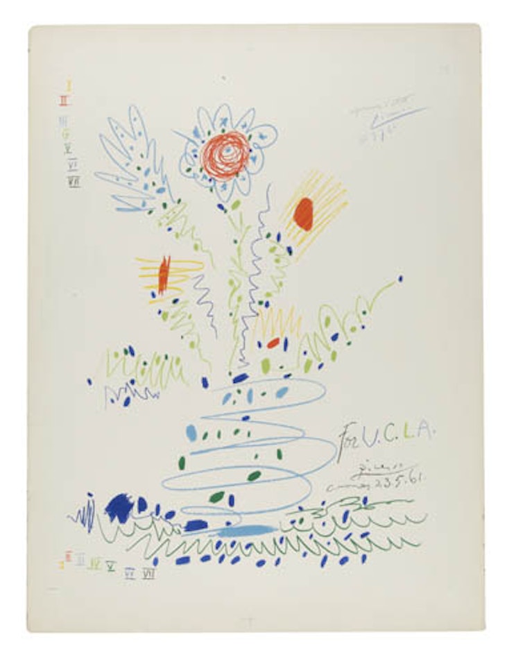 Flowers (for U.C.L.A.) by Pablo Picasso